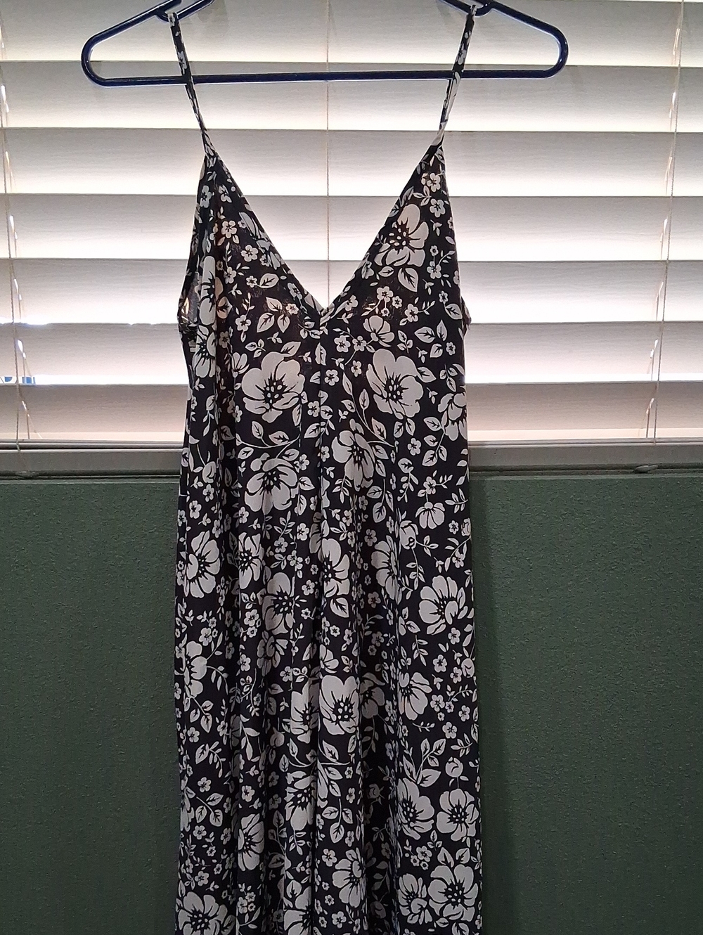 Final Touch Black & White Floral V-Neck Maxi Dress